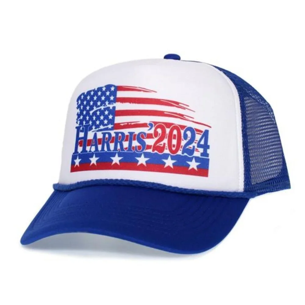Kamala Harris 2024 President Truckers Hat Democrat Liberal Snap Closure OSFM Cap